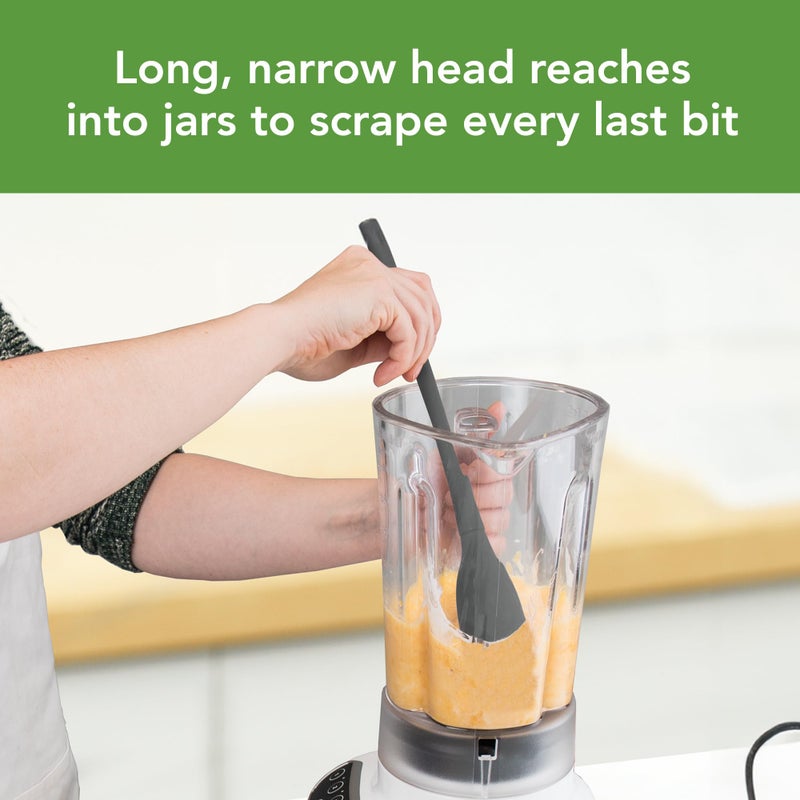 Tovolo Flex-Core Silicone Spatula Jar Scraper - Long-Handled Rubber Spatula with Angled Head for Scooping & Scraping - Heat-Resistant Spatulas for Kitchen Use, Dishwasher Safe & BPA-Free - Image 3