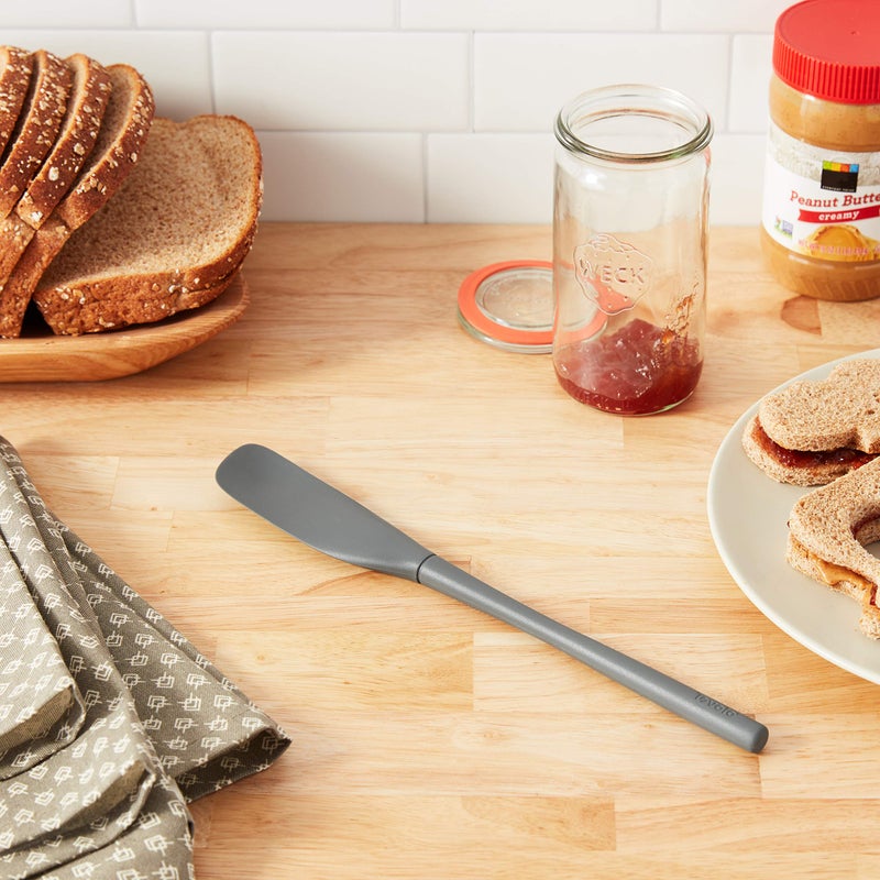 Tovolo Flex-Core Silicone Spatula Jar Scraper - Long-Handled Rubber Spatula with Angled Head for Scooping & Scraping - Heat-Resistant Spatulas for Kitchen Use, Dishwasher Safe & BPA-Free - Image 2