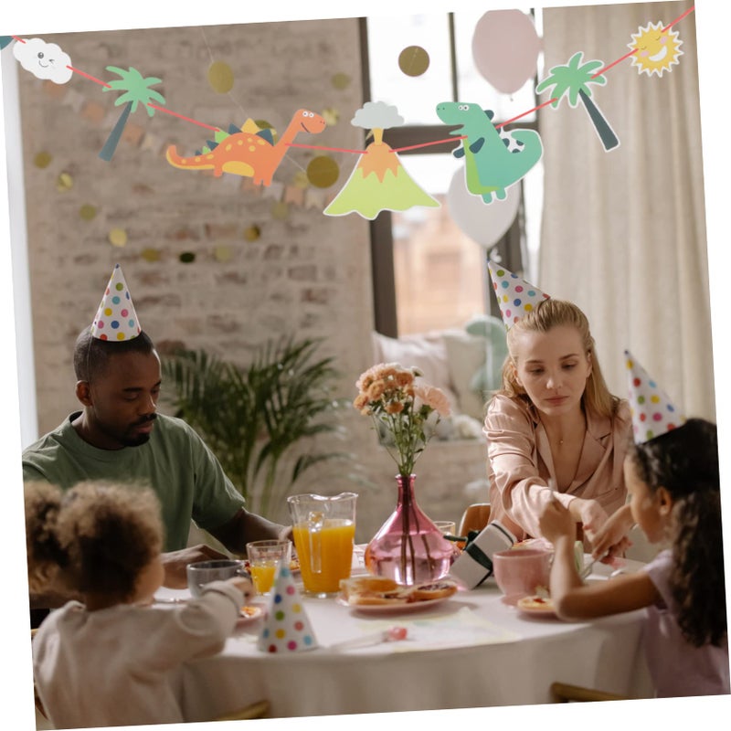 Tropical Party Banner Hawaiian Pull Flags 3pcs Easy Assemble Luau Theme Decorations - Image 5