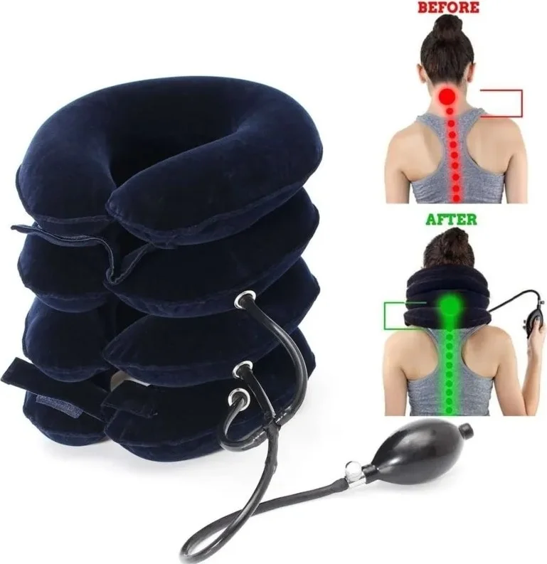2Danlu 3 Layer Inflatable Cervical Traction Device Home Cervical Vertebra Orthosis Neck Collar Neck Stretcher (From Abroad)