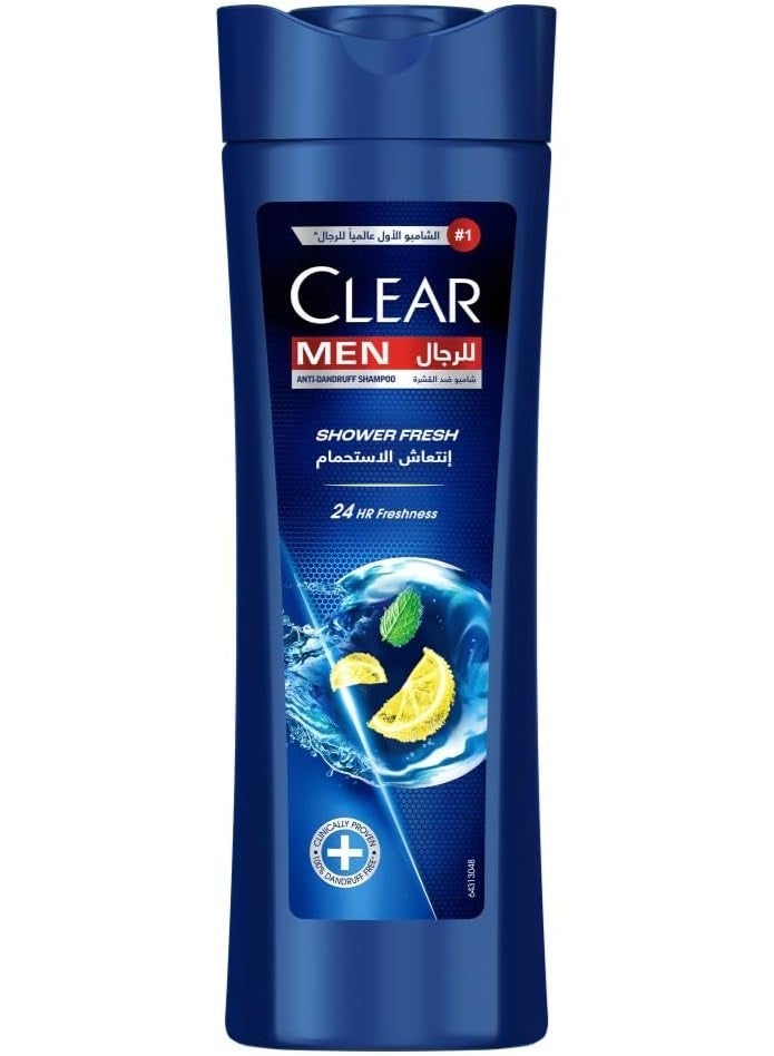 CLEAR Shampoo for men, anti dandruff shampoo, Shower Fresh, 24 hr freshness, 400ml , (Pack of 2 ) - Image 2