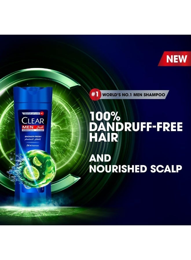 CLEAR Shampoo for men, anti dandruff shampoo, Shower Fresh, 24 hr freshness, 400ml , (Pack of 2 ) - Image 5