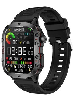 Generic Blood Pressure Watch, Smart Watch, Blood Pressure Watch for Men, IP68 1.96'' Fitess Tracker with 100+ Sport Modes Smart Watch with Blood Pressure/Heart Rate Compatible for Android/iOS, Black  - Image 1