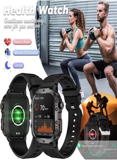 Generic Blood Pressure Watch, Smart Watch, Blood Pressure Watch for Men, IP68 1.96'' Fitess Tracker with 100+ Sport Modes Smart Watch with Blood Pressure/Heart Rate Compatible for Android/iOS, Black  - Image 3
