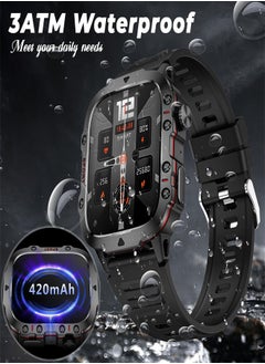 Generic Blood Pressure Watch, Smart Watch, Blood Pressure Watch for Men, IP68 1.96'' Fitess Tracker with 100+ Sport Modes Smart Watch with Blood Pressure/Heart Rate Compatible for Android/iOS, Black  - Image 5