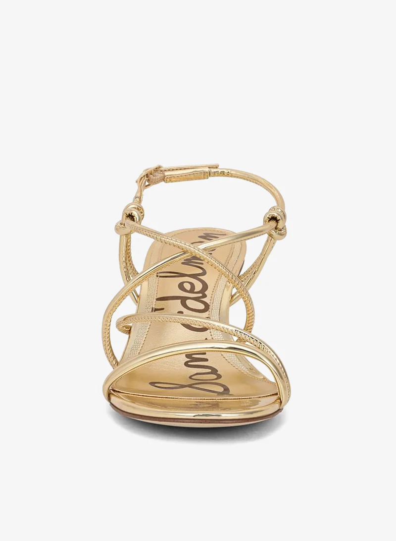 Sam Edelman GOLD Riana Strappy Heel Sandal for Women | Best Price UAE