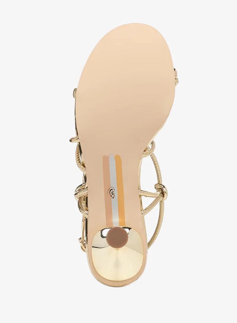 Sam Edelman GOLD Riana Strappy Heel Sandal for Women | Best Price UAE