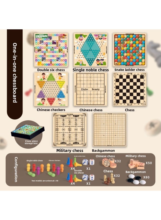 Chess, Flying Chess, Backgammon, Multifunctional Checkers, Educational Kidsren's Toys, Student Tabletop Games