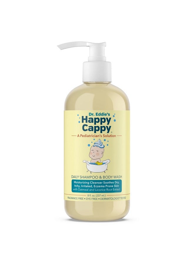 Happy Cappy - Dr. Eddie'S Daily Shampoo & Body Wash For Children Soothes Dry Itchy Sensitive Eczema Prone Skin Dermatologist Tested No Fragrance No Dye 8 Fl Oz - Image 1