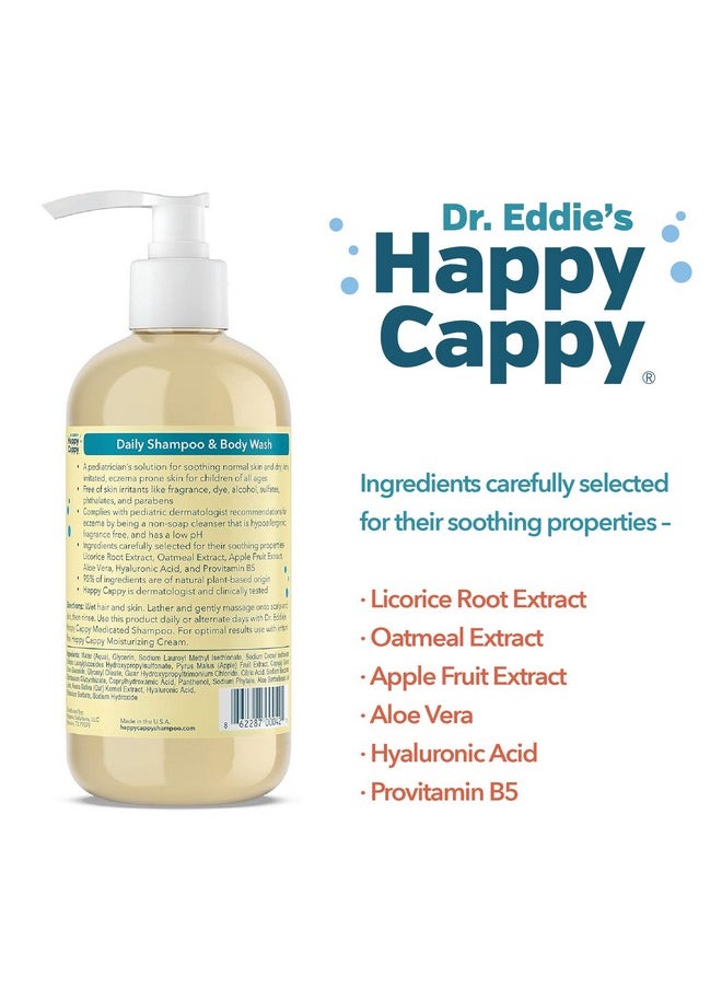 Happy Cappy - Dr. Eddie'S Daily Shampoo & Body Wash For Children Soothes Dry Itchy Sensitive Eczema Prone Skin Dermatologist Tested No Fragrance No Dye 8 Fl Oz - Image 1