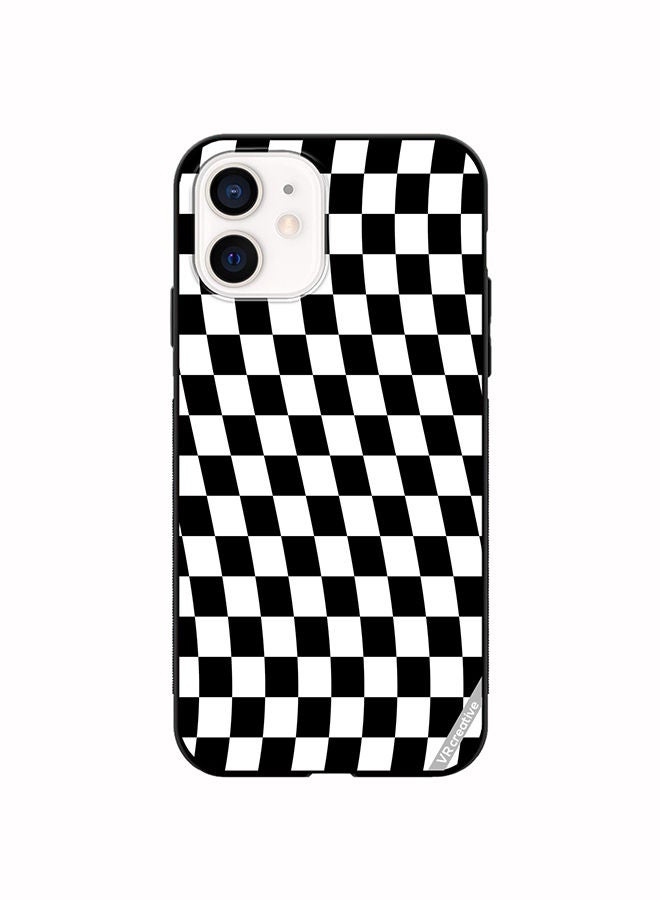 VR CREATIVE Protective Case Cover For Apple iPhone 12 mini Checkered Design Multicolour - Image 1