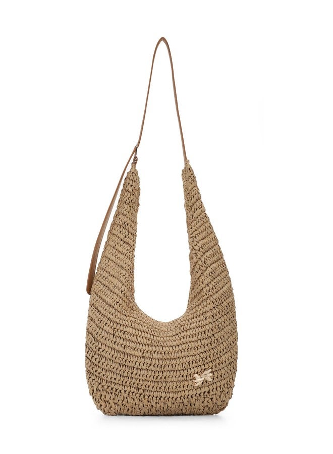 Fecialy Straw Bags for Women Straw Shoulder Bag Summer Beach Tote Handbag Raffia Woven Hobo Bag 2026 - Image 1