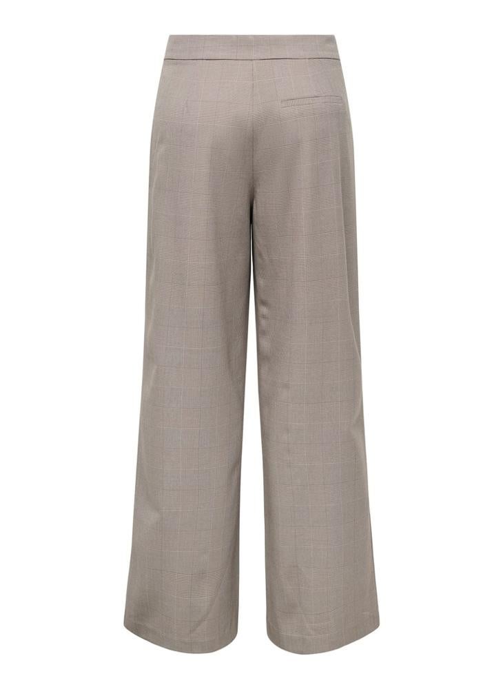 ONLY Onlravi  Pleat Check Wide Leg Pant - Image 2