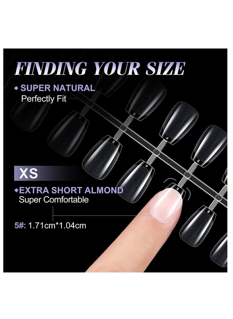 Remy Belle XS Soft Gel Nail Tips Coffin 240 Pcs of 12 sizes Kit  - Image 3