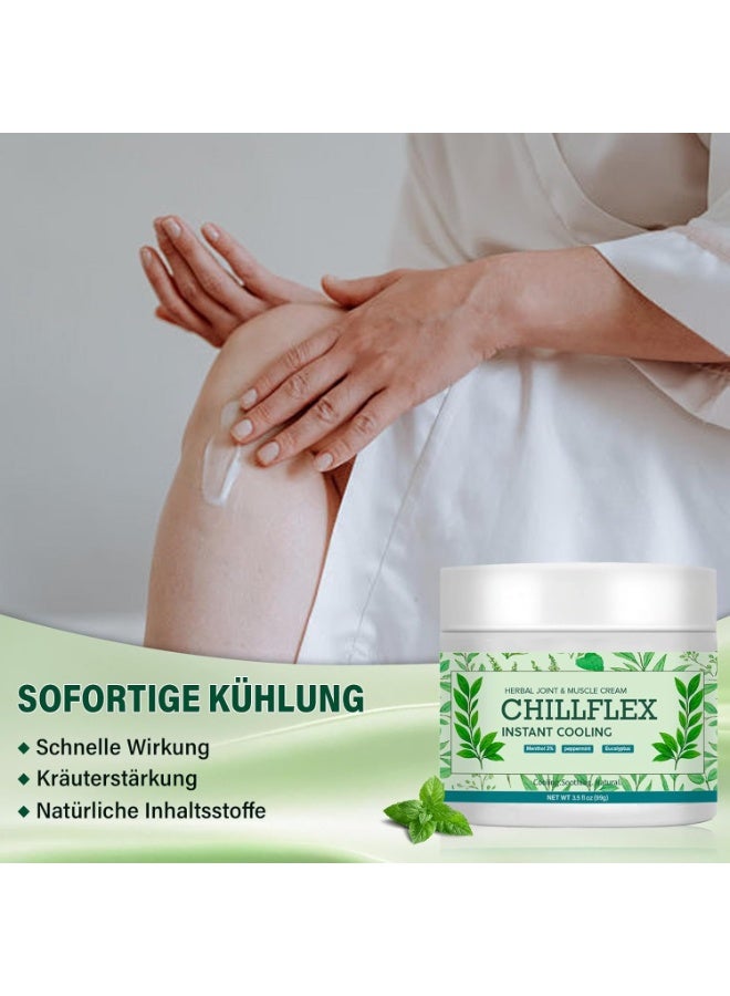 Herbal Chillflex Instant Cooling Instant Cream, 100 g Chillflex Menthol Soothing Cream, Instant Cooling Cream, Instant Cooling Relief Cream, Joint Activities throughout the Body - Image 5