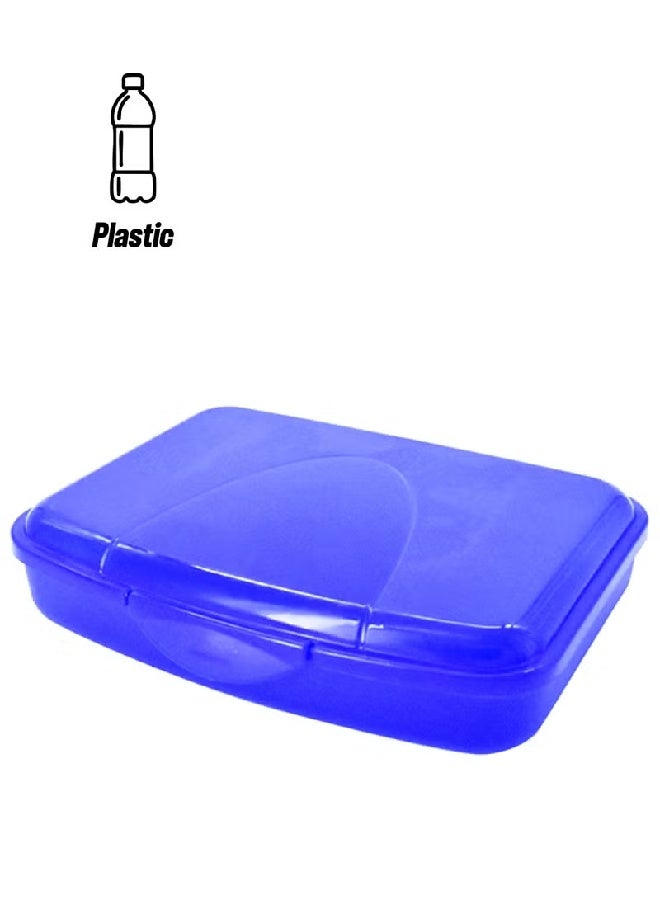 RIVAL Sandwich Snack Box – Compact & Durable Blue Lunch Box for Kids and Adults, 15x20x5cm, Pack of 3 - Image 1