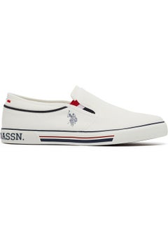 U.S. Polo Assn. Men's White Low-Top Sneakers - Lightweight Slip-On Design  - Image 1