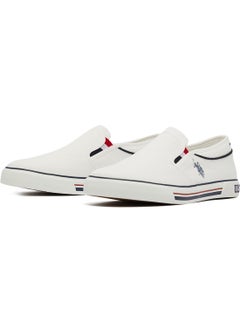 U.S. Polo Assn. Men's White Low-Top Sneakers - Lightweight Slip-On Design  - Image 2