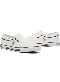 U.S. Polo Assn. Men's White Low-Top Sneakers - Lightweight Slip-On Design  - Image 3