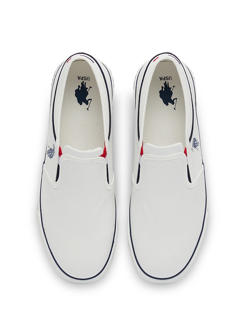 U.S. Polo Assn. - Men's White Low-Top Sneakers - Lightweight Slip-On Design - Image 1