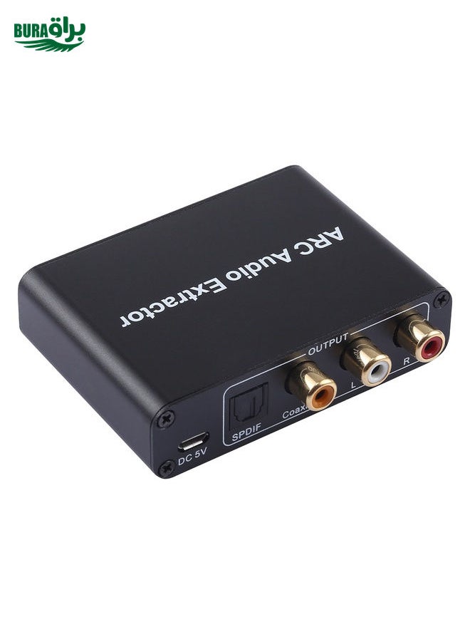 BURAQ 192KHz ARC Audio Extractor HDMI ARC to SPDIF + Coaxial + L/R Converter Audio Return Channel Adapter  - Image 3