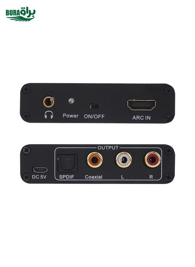 BURAQ 192KHz ARC Audio Extractor HDMI ARC to SPDIF + Coaxial + L/R Converter Audio Return Channel Adapter  - Image 4
