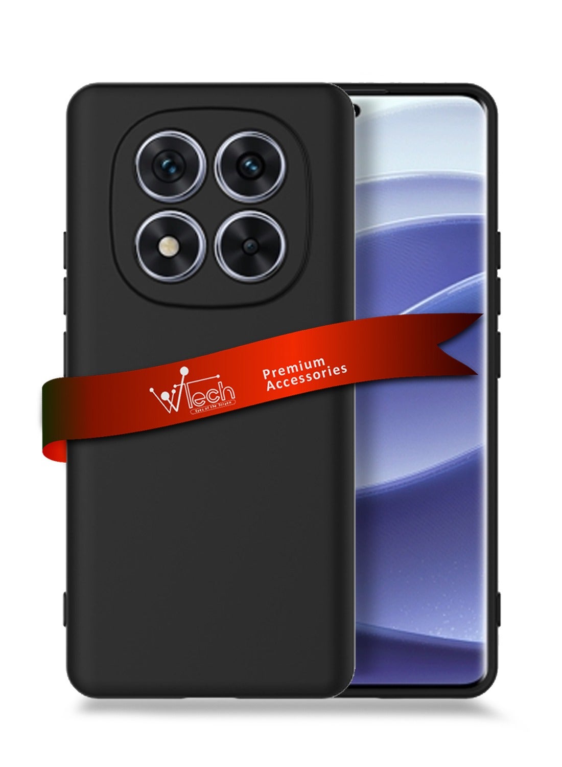 Wtech Xiaomi Redmi Note 14 Pro+ / Redmi Note 14 Pro Plus 5G 2024 Premium Soft Liquid Silicone Case Cover - Black