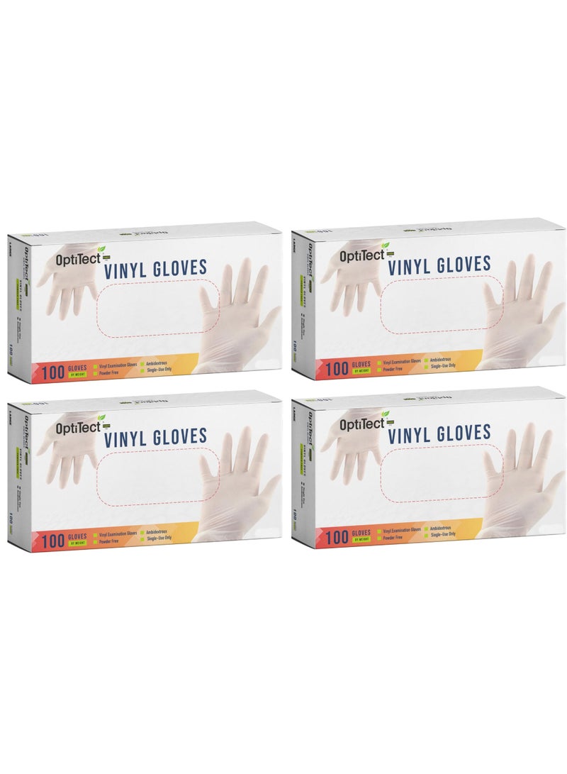 OptiTect Pack Of 4 OptiTect 100-Piece Powder-free Vinyl Gloves Medium - Image 1