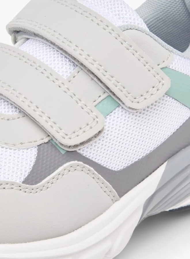 JUNIORS Boys Colourblock Sneakers With Hook And Loop Closure