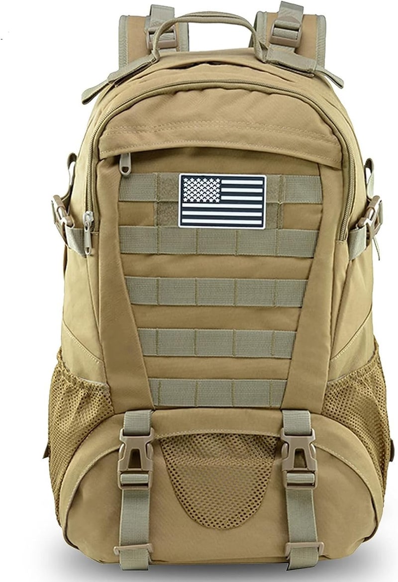 Jueachy Tactical Backpack for Men Hiking Day Pack Molle Military Rucksack Waterproof 30L EDC Bag with USA Flag Patch - Image 4
