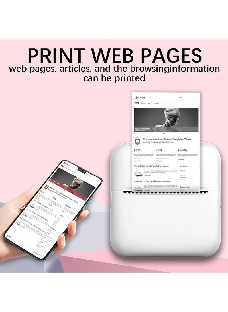 Generic Mini Printer Sticker Thermal Printer, Bluetooth Portable Phone Printer,Study Printer for Pictures, Photos, Journals, DIY, Compatible with Phone & Tablet  - Image 2