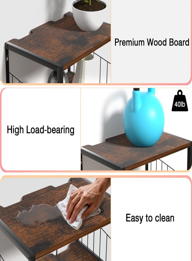 Alytree Floating Nightstand, Wood Floating Bedside Table with Cable Hole, Wall Mounted Nightstand for Bedroom, Living Room, Bathroom, Kitchen (Rustic Brown) - Image 4