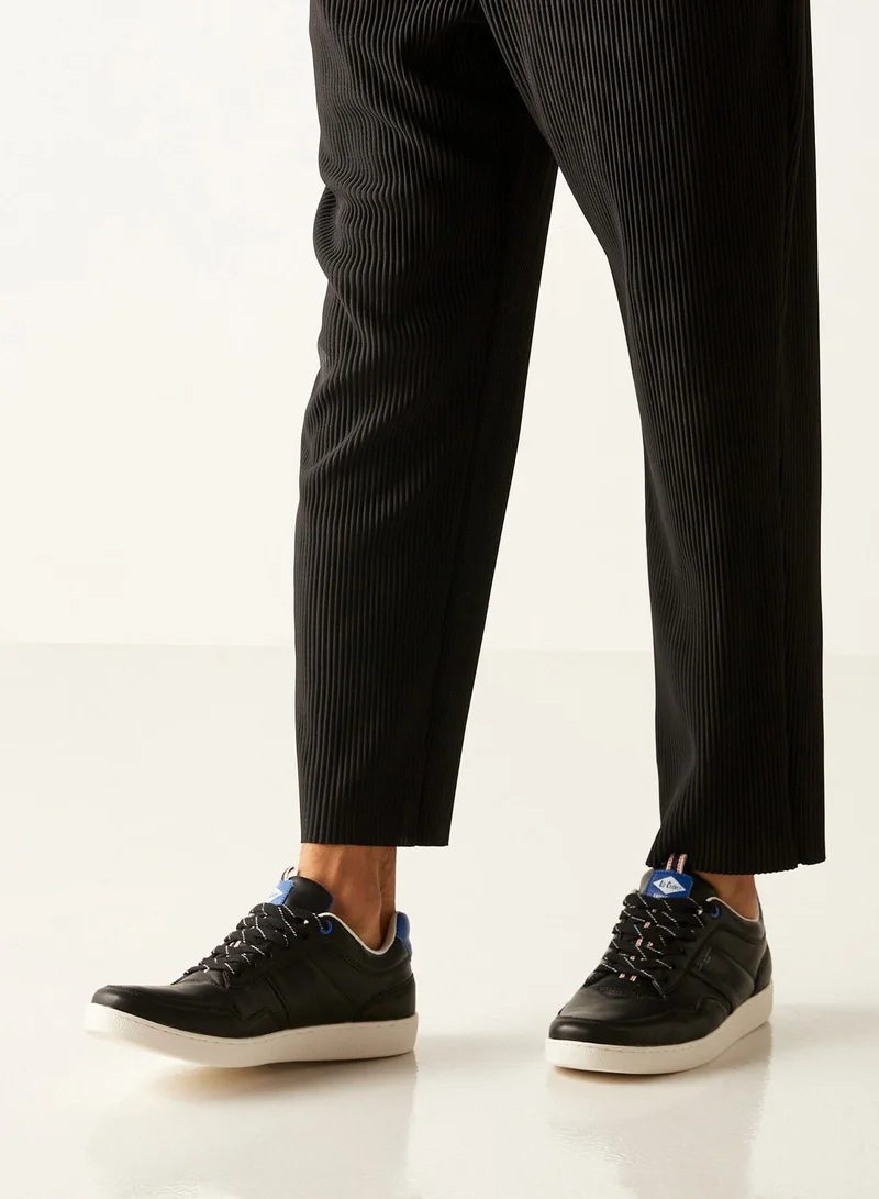 Lee Cooper Men's Low Ankle Sneakers with Lace-Up Closure Black