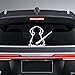 Dreothy Brand Waterproof Dog Decal Vinyl Sticker for Car Rear Window Moving Tail White 885 x 1063in - Image 2