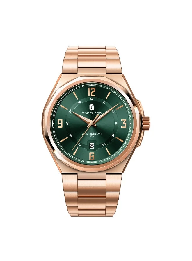 Sapphero SAPPHERO Watches for Men Arabic Numeral Dial Quartz Wristwatch 50M Waterproof Luminous Watches Mens Watch Work Sport Casual Dress Watch with Stainless Steel Strap Elegant Gifts for Men