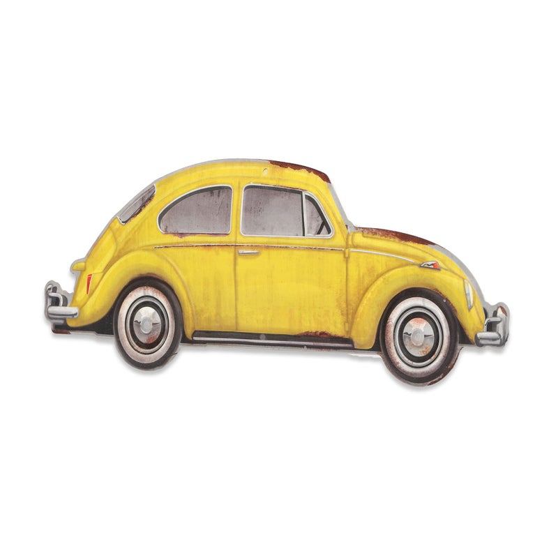Open Road Brands Volkswagen Beetle Metal Wall Art - Vintage VW Bug Sign for Garage, Shop or Man Cave - Image 2