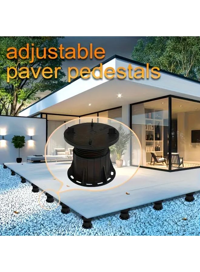 33 مجموعة من قواعد أرصفة البلاط بقياس 25 ملم، مصنوعة من البلاستيك المتين للتراسات وأسطح decks والشرفات - Image 2