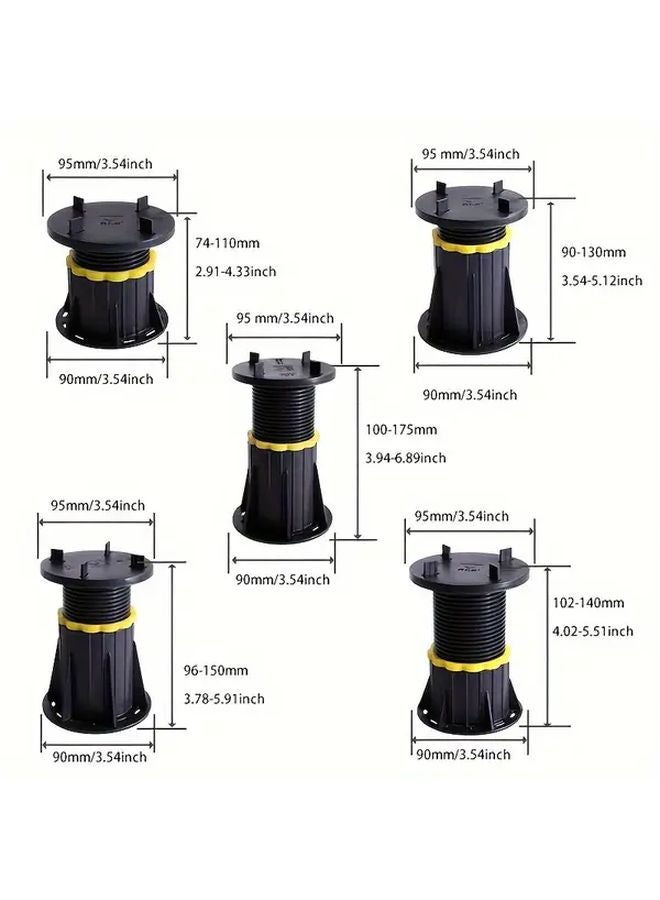 33 مجموعة من قواعد أرصفة البلاط بقياس 25 ملم، مصنوعة من البلاستيك المتين للتراسات وأسطح decks والشرفات - Image 5