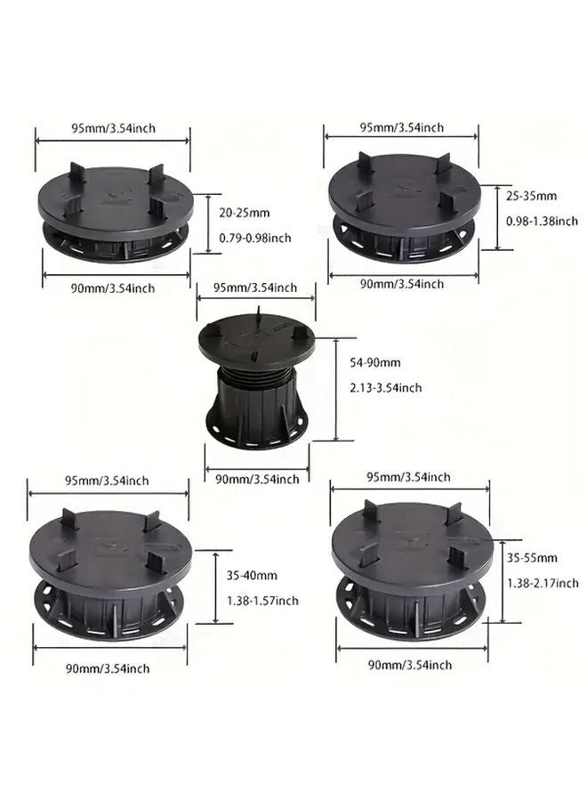 33 مجموعة من قواعد أرصفة البلاط بقياس 25 ملم، مصنوعة من البلاستيك المتين للتراسات وأسطح decks والشرفات - Image 4