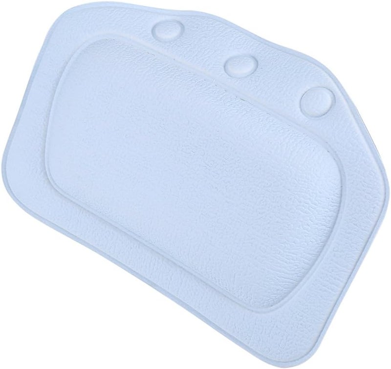 Bathtub Pillow, PVC Soft Foam Sponge Padded Spa Headrest Bath Head Pillow Neck Back Cushion for Bathroom Hotel(Blue) - Image 2