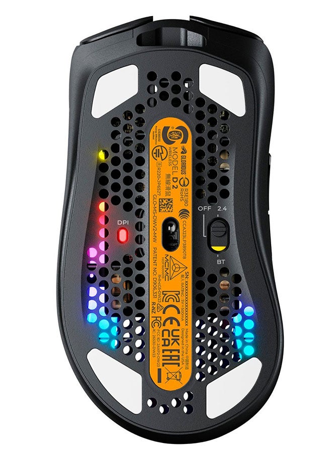 Glorious Gaming Model D 2 RGB Wireless Gaming Mouse - Superlight 66g, Upto 210 hr Battery Life, 26K Optical Sensor, 6 Programmable Buttons, 80 Million Clicks, FPS, Backlit Gaming Mouse - Matte Black | GLO-MS-DWV2-MB - Image 3