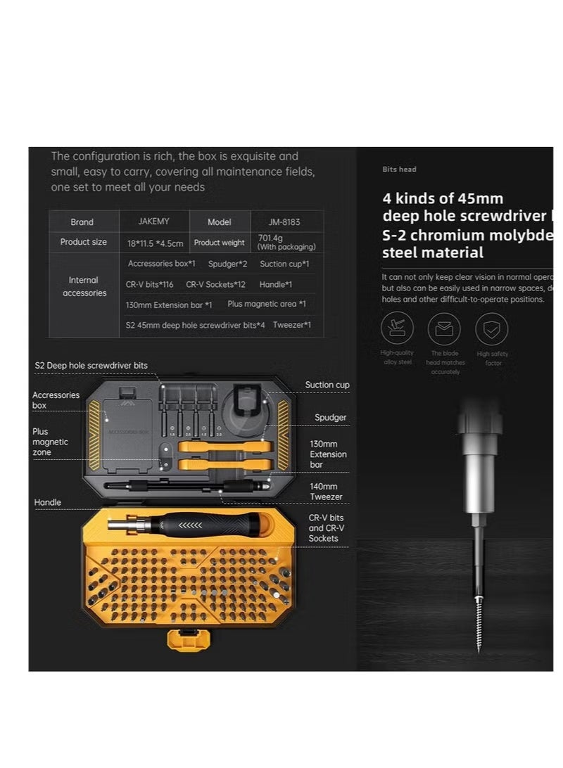 Screwdriver Set Magnetic, 145-in-1 Precision Screwdriver Set Repair Tool kit for Mobile Phone, Watch, Glasses, Camera, computer, Xbox, PS 4, Nintendo, laptop, tablet, gaming Console - Image 4