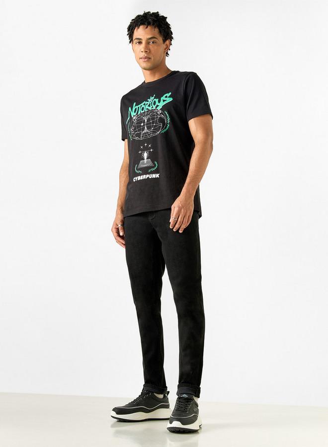 Lee Cooper Skinny Fit Mid Rise Jeans with Pockets - Image 2