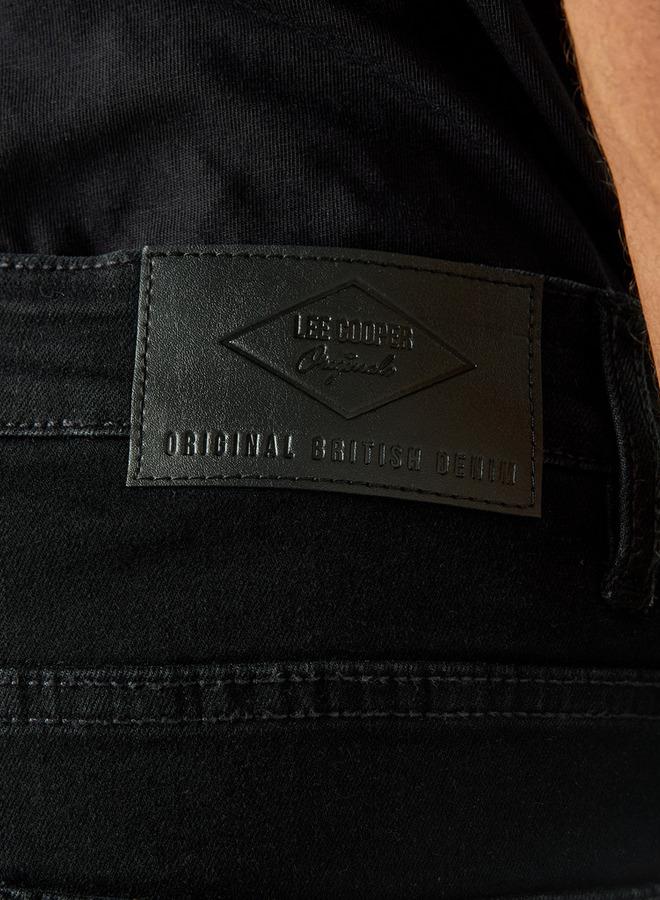 Lee Cooper Skinny Fit Mid Rise Jeans with Pockets - Image 5
