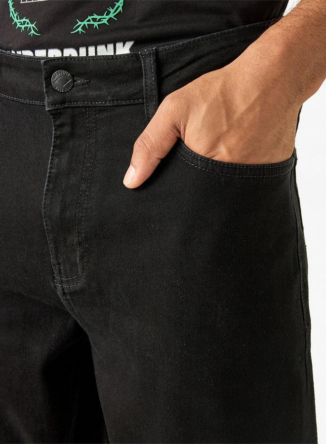 Lee Cooper Skinny Fit Mid Rise Jeans with Pockets - Image 4