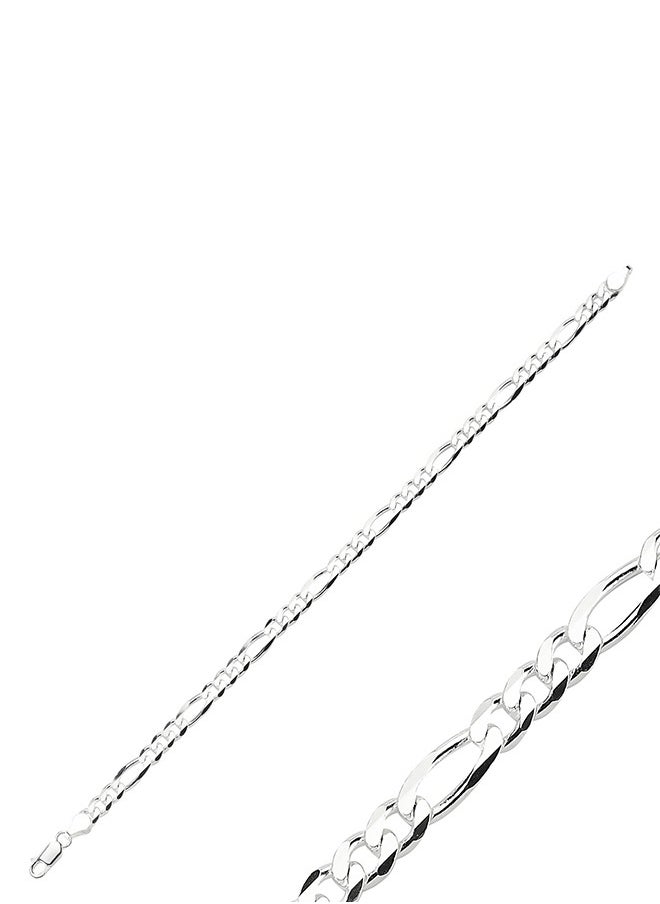 EMNON - 925 Silver-140 Micron Figaro Chain Bracelet-High-Quality Jewelry in UAE Dubai 100% Precious Metal Gift-EMNON101BR-CH82659 - Image 1