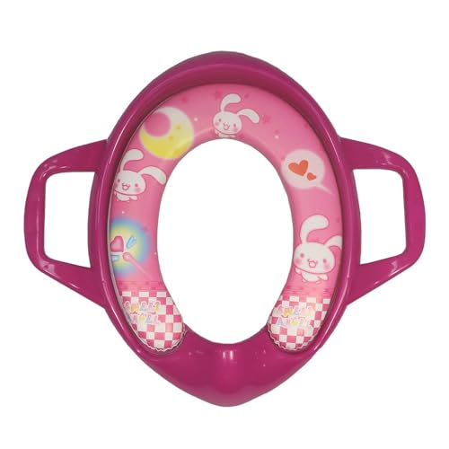 Safe-O-Kid® Soft Cushioned Potty Seat Training with Easy Grip Handles for Baby, Pink, 4-36 Months - Image 1