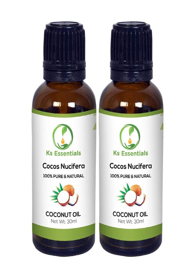 Ks Essentials 100% Pure Coconut Oil (Cocus Nucifera) Natural Therapeutic Grade (30ml) Each - Image 2
