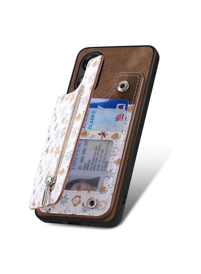 اس-توب جراب خلفي لهاتف OPPO Reno8 T 5G بتصميم كلاسيكي مع سحاب ومحفظة - Image 3