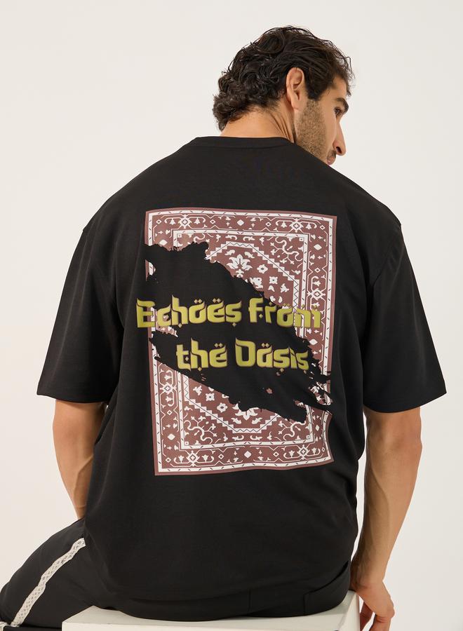 Styli Tapestry Graphic Print Oversized T-Shirt - Image 1